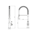 High Arc Commercial Matte Black Kitchen Faucet